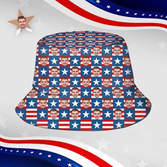 Independence Day Custom Bucket Hat Face Unisex Fisherman Hat Summer Hat The Fourth Of July | Newhawaiianshirts DE