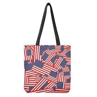 Independence Day Usa Flag Pattern Print Tote Bag | Newhawaiianshirts AU