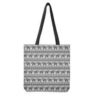 Indian Bohemian Elephant Pattern Print Tote Bag | Newhawaiianshirts DE