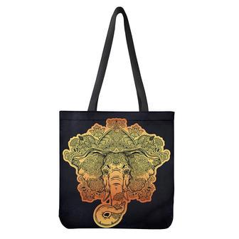 Indian Tribal Spiritual Elephant Print Tote Bag | Newhawaiianshirts AU