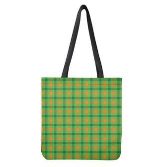 Irish Buffalo Plaid Pattern Print Tote Bag | Newhawaiianshirts DE