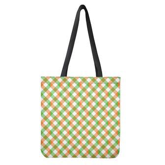 Irish Plaid Saint Patrick's Day Print Tote Bag | Newhawaiianshirts