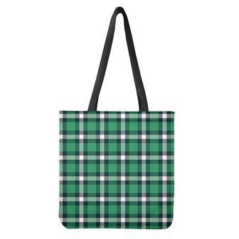 Irish St. Patrick's Day Plaid Print Tote Bag | Newhawaiianshirts