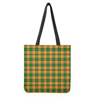 Irish Themed Plaid Pattern Print Tote Bag | Newhawaiianshirts AU