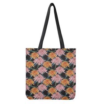 Japanese Chrysanthemum Pattern Print Tote Bag | Newhawaiianshirts AU