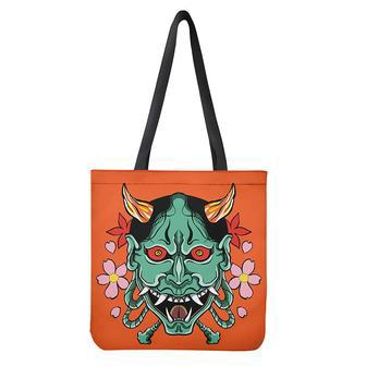 Japanese Demon Print Tote Bag | Newhawaiianshirts DE