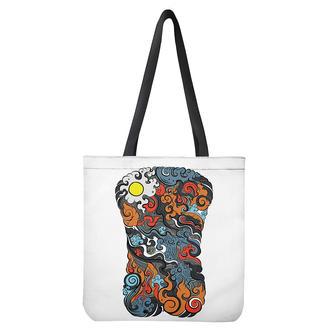 Japanese Elemental Tattoo Print Tote Bag | Newhawaiianshirts CA