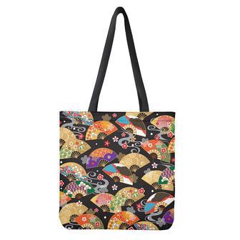 Japanese Hand Fan Pattern Print Tote Bag | Newhawaiianshirts