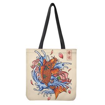 Japanese Koi Fish Tattoo Print Tote Bag | Newhawaiianshirts AU