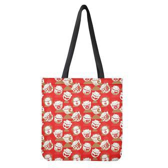 Japanese Lucky Cat Pattern Print Tote Bag | Newhawaiianshirts DE