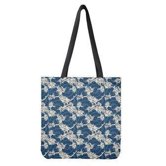 Japanese Ocean Wave Pattern Print Tote Bag | Newhawaiianshirts