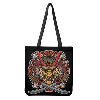 Japanese Samurai Mask Print Tote Bag | Newhawaiianshirts