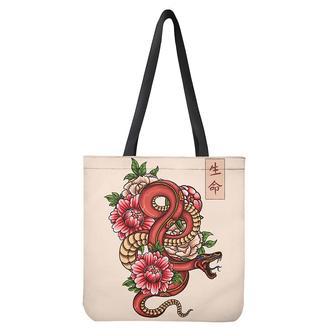 Japanese Snake Tattoo Print Tote Bag | Newhawaiianshirts DE