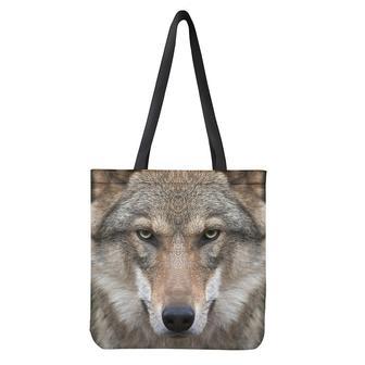 Jungle Wolf Print Tote Bag | Newhawaiianshirts