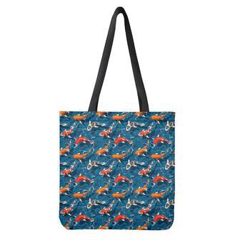 Koi Fish Pattern Print Tote Bag | Newhawaiianshirts UK