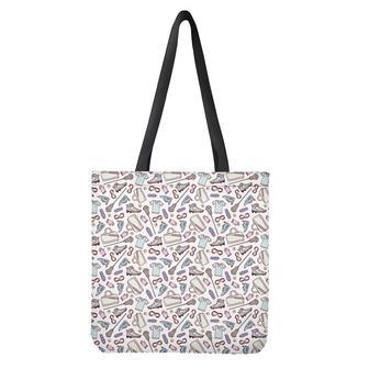 Lacrosse Sport Pattern Print Tote Bag | Newhawaiianshirts UK