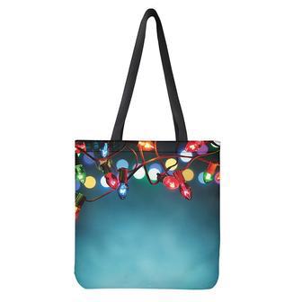 Led Christmas String Lights Print Tote Bag | Newhawaiianshirts CA