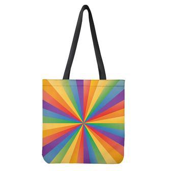 Lgbt Pride Rainbow Rays Print Tote Bag | Newhawaiianshirts DE