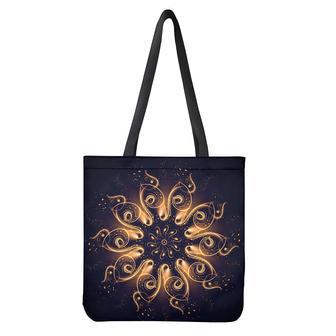 Light Fractal Print Tote Bag | Newhawaiianshirts CA