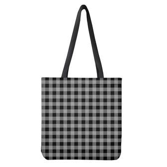 Light Grey And Black Buffalo Check Print Tote Bag | Newhawaiianshirts