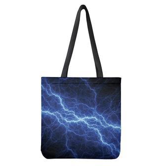 Lightning Plasma Print Tote Bag | Newhawaiianshirts CA