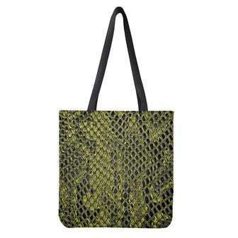 Lime Green And Black Snakeskin Print Tote Bag | Newhawaiianshirts AU