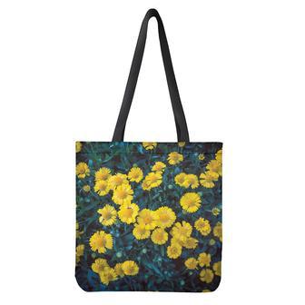 Little Yellow Daisy Print Tote Bag | Newhawaiianshirts DE