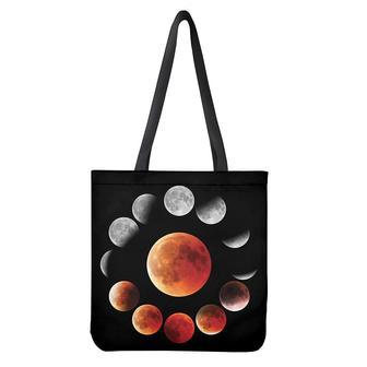 Lunar Eclipse Cycle Print Tote Bag | Newhawaiianshirts CA