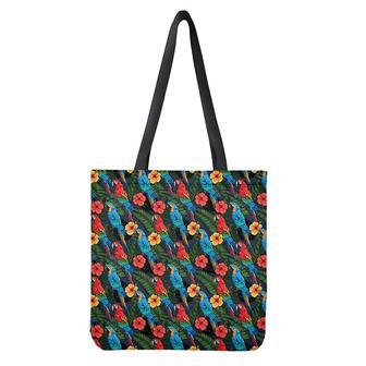 Macaw Parrot Pattern Print Tote Bag | Newhawaiianshirts DE