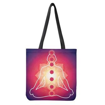 Mandala Chakras Aura Print Tote Bag | Newhawaiianshirts AU