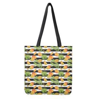 Mango Fruit Striped Pattern Print Tote Bag | Newhawaiianshirts AU