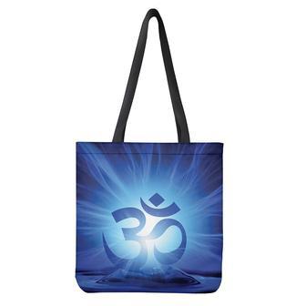 Mantra Om Print Tote Bag | Newhawaiianshirts DE