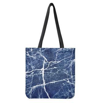 Marble Denim Jeans Pattern Print Tote Bag | Newhawaiianshirts UK