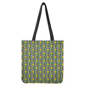 Mardi Gras Fleur De Lis Pattern Print Tote Bag | Newhawaiianshirts DE