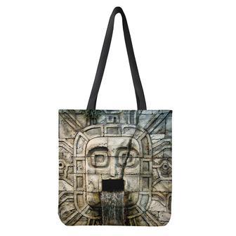 Mayan Stone Print Tote Bag | Newhawaiianshirts