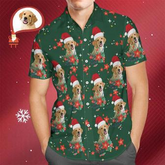 Men's Custom Photo Christmas Hawaiian Shirts Christmas Gift For Pet Lovers | Newhawaiianshirts CA