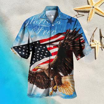 Men's Patriotic Hawaiian Shirts Usa Flag Eagle Patriotic Independence Day Shirts | Newhawaiianshirts DE