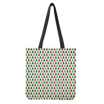 Merry Christmas Tree Pattern Print Tote Bag | Newhawaiianshirts AU