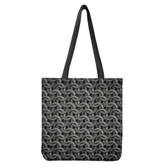 Metal Chainmail Pattern Print Tote Bag | Newhawaiianshirts UK