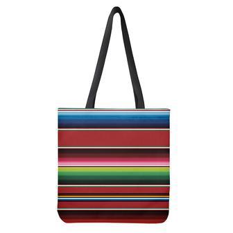 Mexican Serape Blanket Pattern Print Tote Bag | Newhawaiianshirts CA