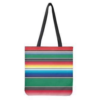 Mexican Striped Blanket Pattern Print Tote Bag | Newhawaiianshirts UK