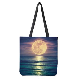 Moon Beach Print Tote Bag | Newhawaiianshirts AU