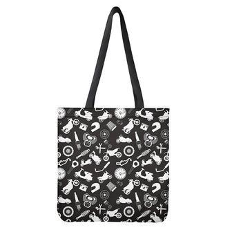 Motorcycle Equipment Pattern Print Tote Bag | Newhawaiianshirts DE