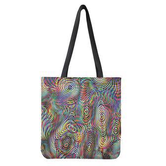 Multicolor Psychedelic Print Tote Bag | Newhawaiianshirts AU