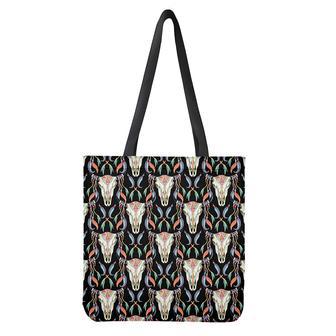 Native Buffalo Pattern Print Tote Bag | Newhawaiianshirts DE