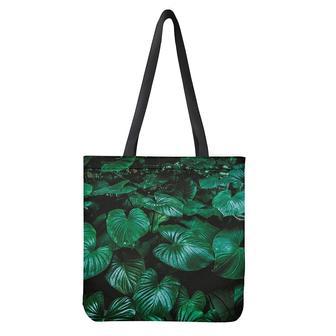 Natural Tropical Leaf Print Tote Bag | Newhawaiianshirts DE