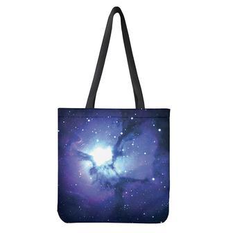 Nebula Space Print Tote Bag | Newhawaiianshirts DE