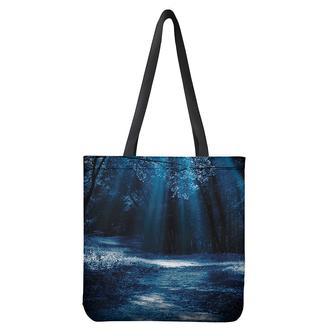 Night Forest And Moonlight Print Tote Bag | Newhawaiianshirts UK