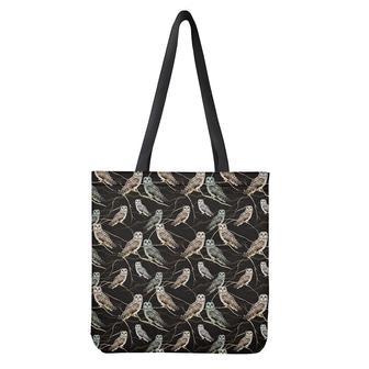 Night Owl Pattern Print Tote Bag | Newhawaiianshirts UK