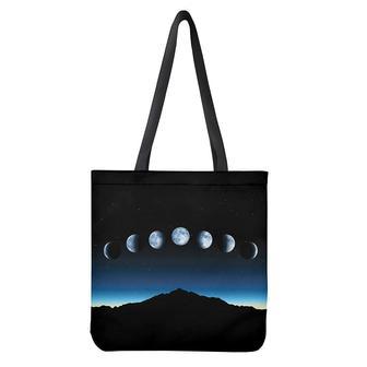 Night Sky And Moon Phase Print Tote Bag | Newhawaiianshirts AU